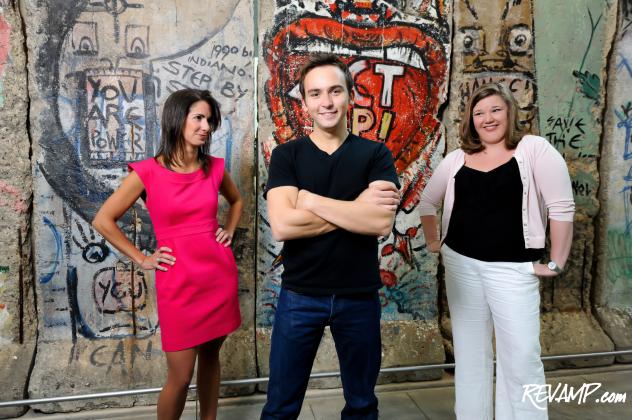 The Newseum kindly welcomed "The Tommy Show" inside for a colorful photo shoot, including a playful shot in front of a section of the Berlin Wall.